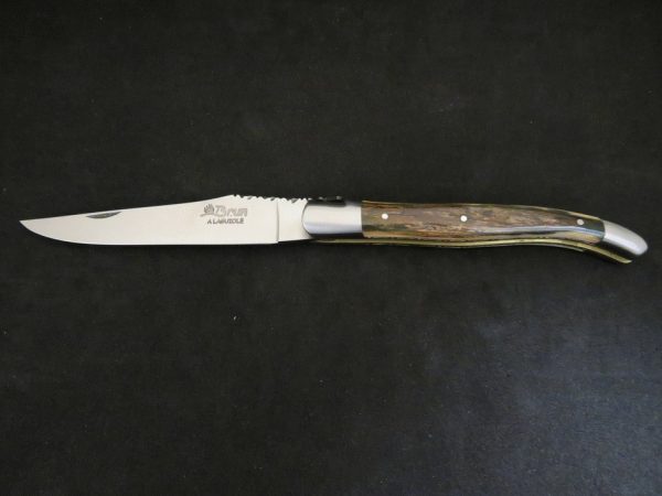 Laguiole knife 12 cm 1 piece 2 bolsters mammoth ivory