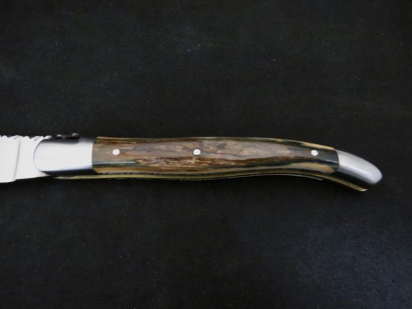 Laguiole knife 12 cm 1 piece 2 bolsters mammoth ivory