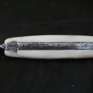 Laguiole knife 12 cm 1 piece full handle warthog ivory