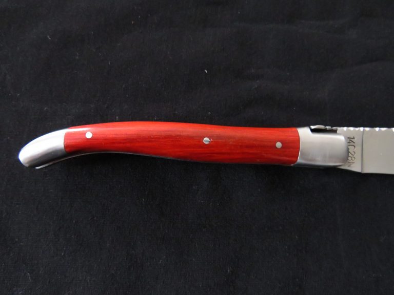 Couteau Laguiole forgé 12 cm 1 pièce 2 mitres inox bois pink ivory