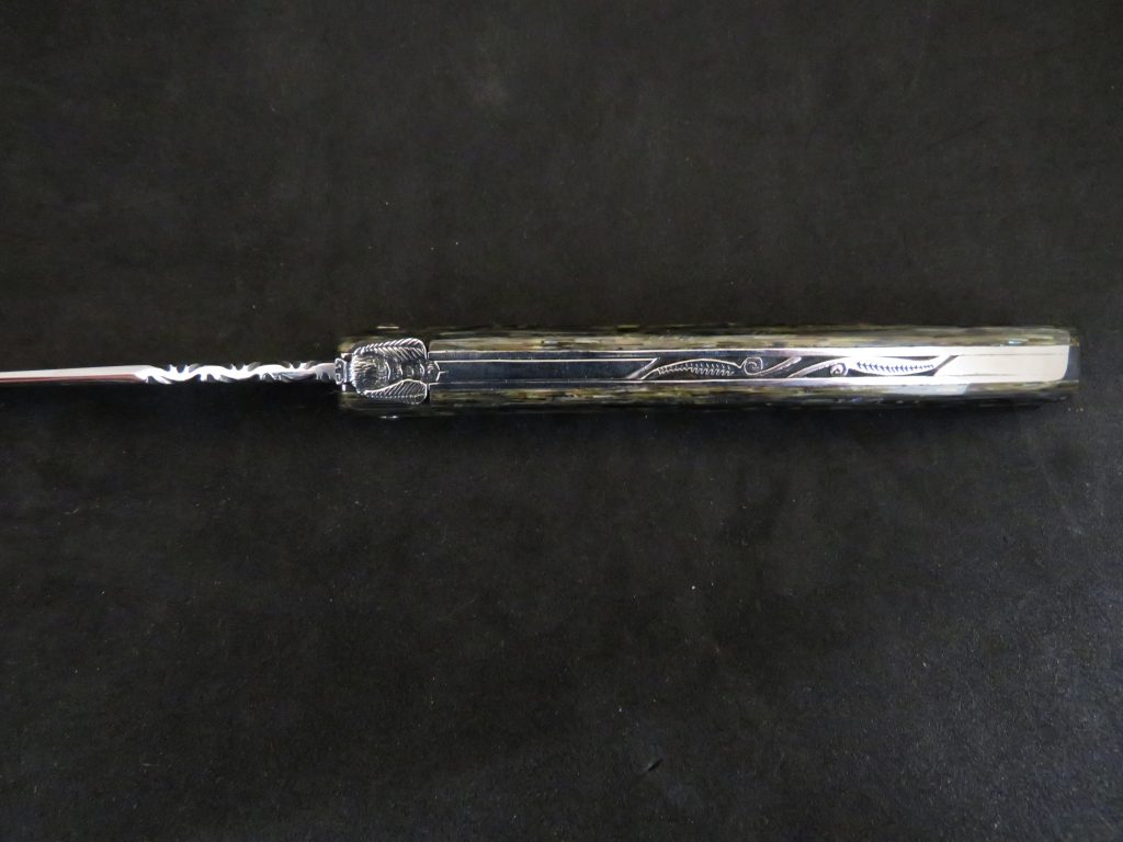 Laguiole 12 cm 1 pièce plein manche abalone