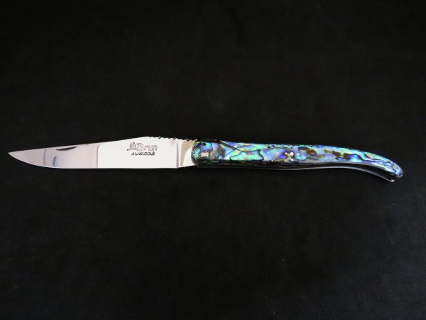 Laguiole knife 12 cm 1 piece full handle abalone - Image 4