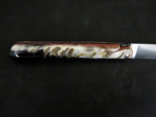 Laguiole 13 cm straight model, old shape, full handle ram's horn - Image 3