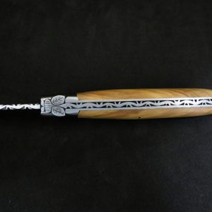 Laguiole 12 cm 1 pièce 2 mitres inox bois d'olivier