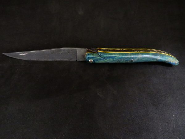 Laguiole 12 cm in poplar wood damascus blade - Image 2