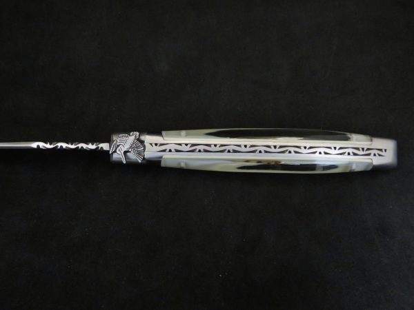 Laguiole forged 12 cm inclusion feather model woodcock