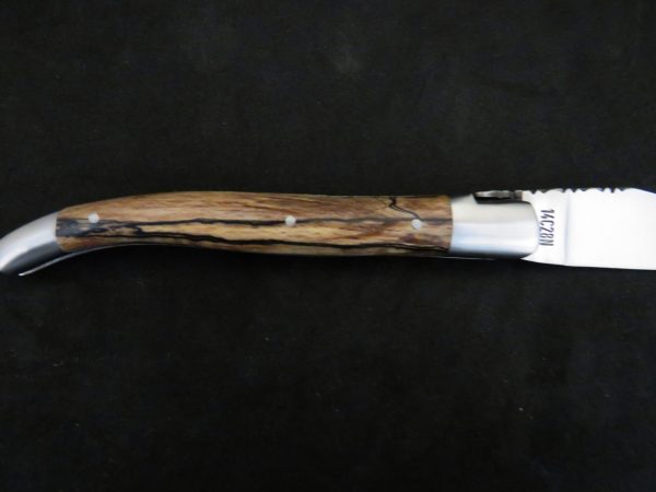 Couteau Laguiole forgé 12 cm 1 pièce 2 mitres inox bois de hêtre échauffé – Image 3