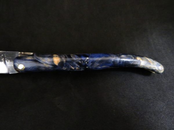Laguiole 12 cm en loupe de frêne de l'Aubrac lame brut de forge – Image 5