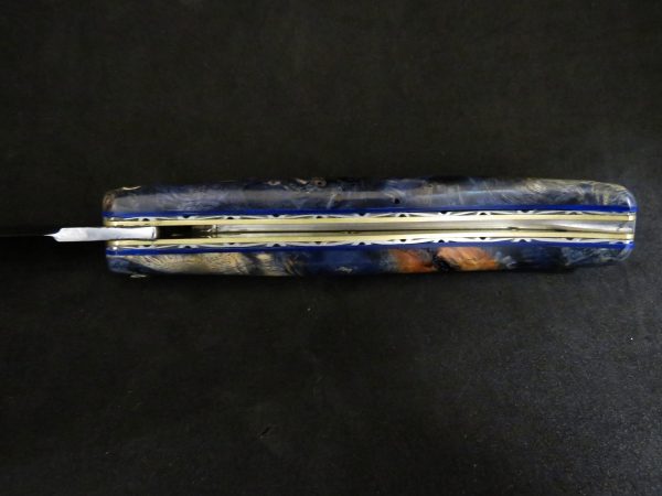 Laguiole 12 cm en loupe de frêne de l'Aubrac lame brut de forge – Image 4
