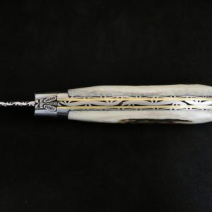 Laguiole 13 cm 1 pièce 2 mitres doubles platines bois de cerf