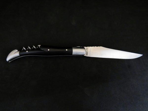 Laguiole forgé 12 cm 2 pièces tire-bouchon bois d'ébène – Image 3
