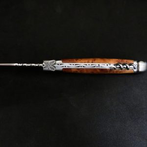 Laguiole forgé 12 cm 2 pièces tire-bouchon bois de genévrier