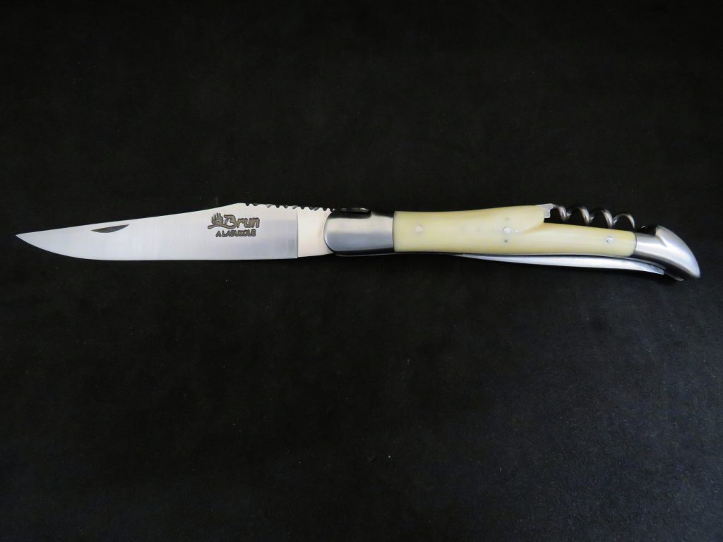 Laguiole 3 pièces abeille forgée os