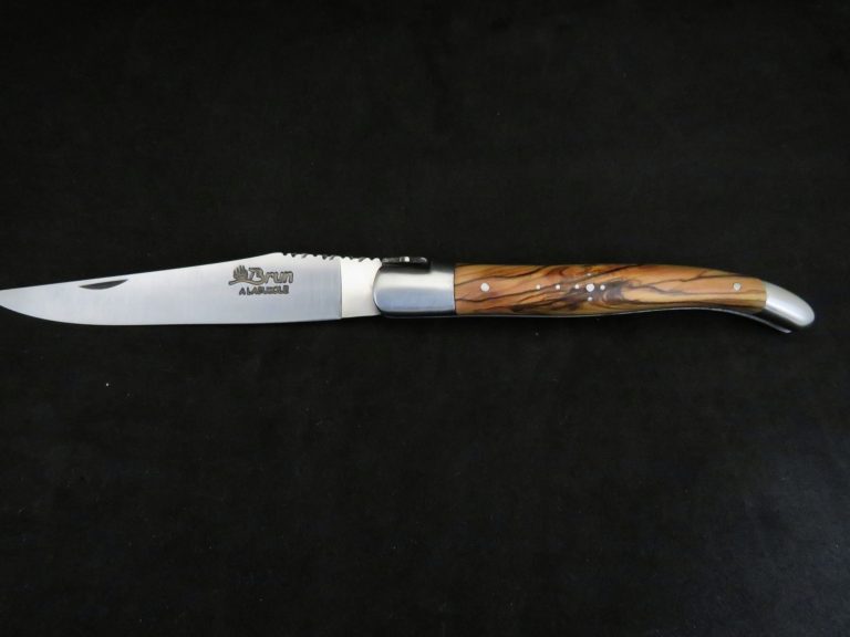 Couteau Laguiole 12 cm modèle compagnon bois d’olivier