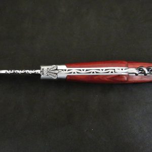 Laguiole 3 pièces abeille forgée bois de rose