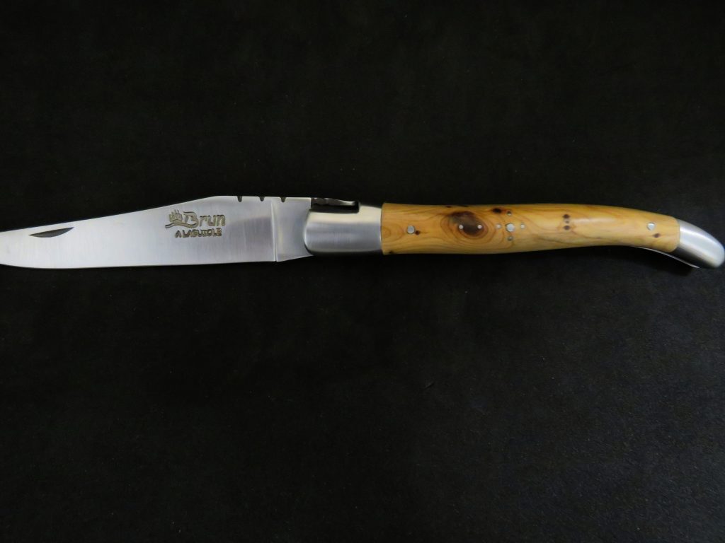 Laguiole 12 cm 1 pièce 2 mitres inox bois de genévrier
