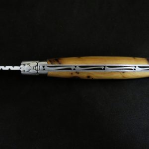 Laguiole 12 cm 1 pièce 2 mitres inox bois de genévrier