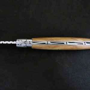 Laguiole 12 cm 1 pièce 2 mitres inox bois d'olivier