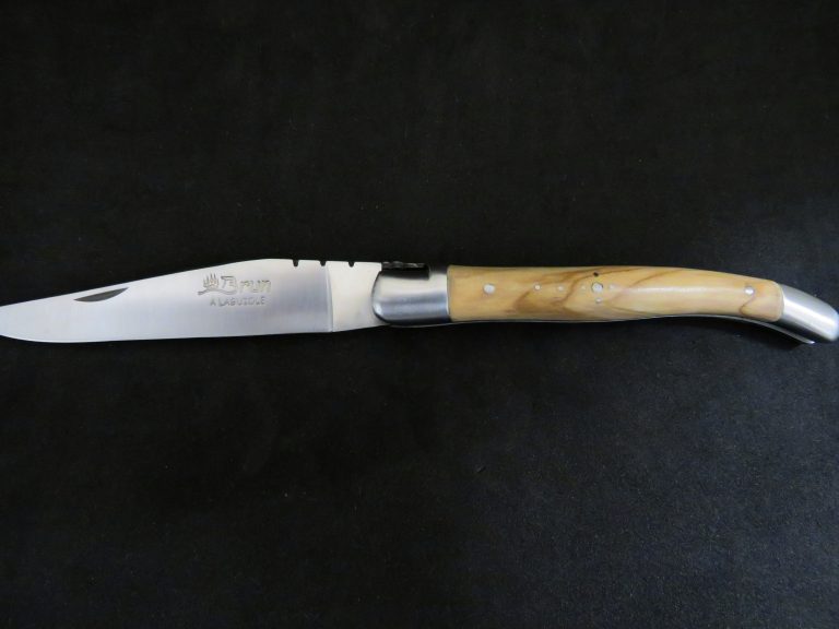 Laguiole 11 cm 1 pièce 2 mitres inox bois d’olivier