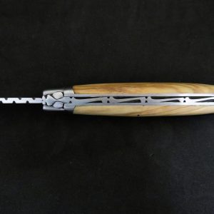 Laguiole 11 cm 1 pièce 2 mitres inox bois d'olivier