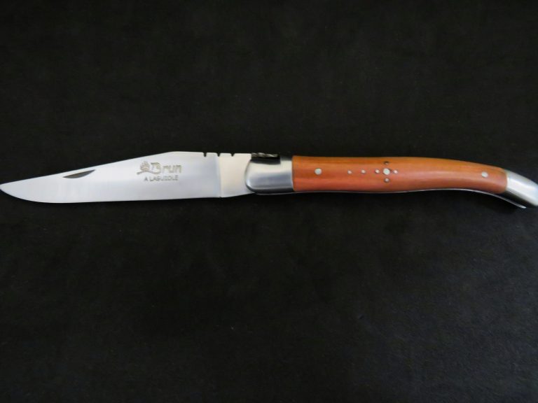 Laguiole 11 cm 1 pièce 2 mitres inox bois ivoire rose