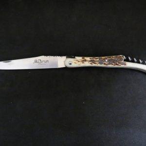 Laguiole forgé 14 cm 2 pièces tire-bouchon bois de cerf