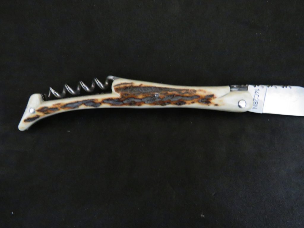 Laguiole forged 14 cm 2 pieces corkscrew deer antler