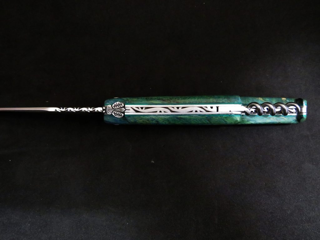 Laguiole forged 14 cm 2 pieces corkscrew poplar wood