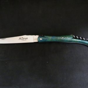 Laguiole forgé 14 cm 2 pièces tire-bouchon bois de peuplier