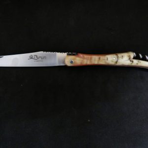 Laguiole forgé 14 cm 2 pièces tire-bouchon corne de bélier