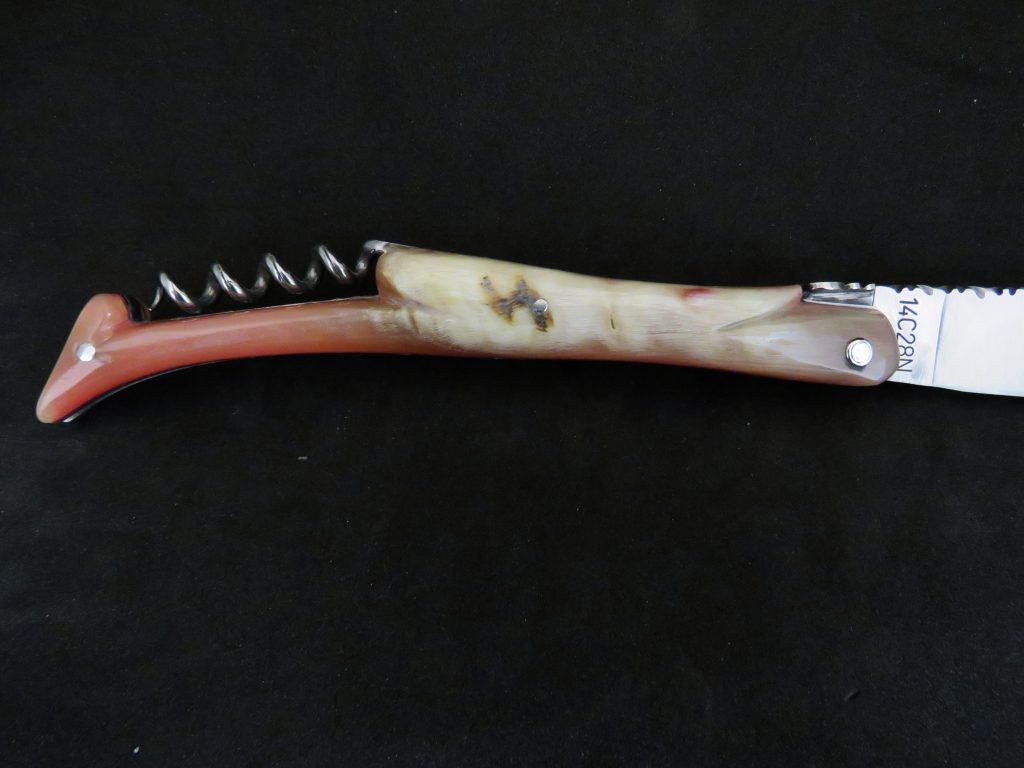 Laguiole forged 14 cm 2 pieces corkscrew ram’s horn