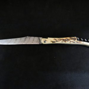 Laguiole forgé 14 cm 2 pièces tire-bouchon ivoire mammouth