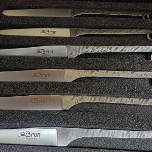 Boxed set 6 Laguiole table knives  "brut model"