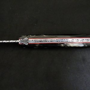 Laguiole 13 cm forgé 1 pièce plein manche corne de bélier