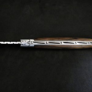 Laguiole 13 cm 1 pièce 2 mitres inox bois de noyer