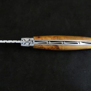 Laguiole 11 cm 1 pièce 2 mitres inox bois de genévrier