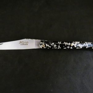 Laguiole 12 cm 1 pièce plein manche feuilles d'argent