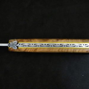 Laguiole modèle droit 13 cm bois d'olivier