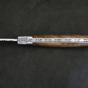 Laguiole 12 cm 1 pièce 2 mitres inox bois de noyer