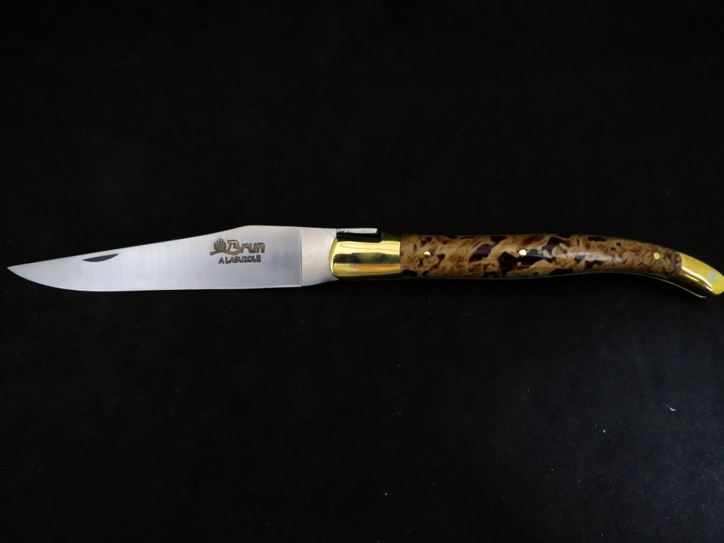 Laguiole 12 cm forgé pierre de lave modèle épuré