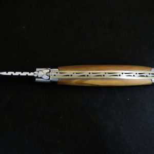 Laguiole 12 cm 1 pièce 2 mitres inox bois d'olivier